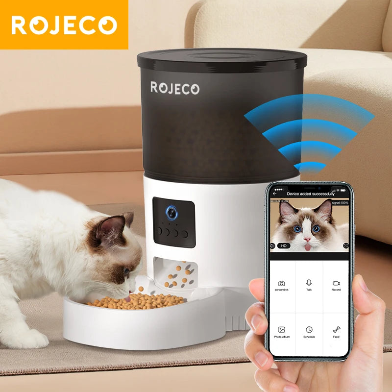 Automatic Food Dispenser With Camera And Voice Recorder Remote Control